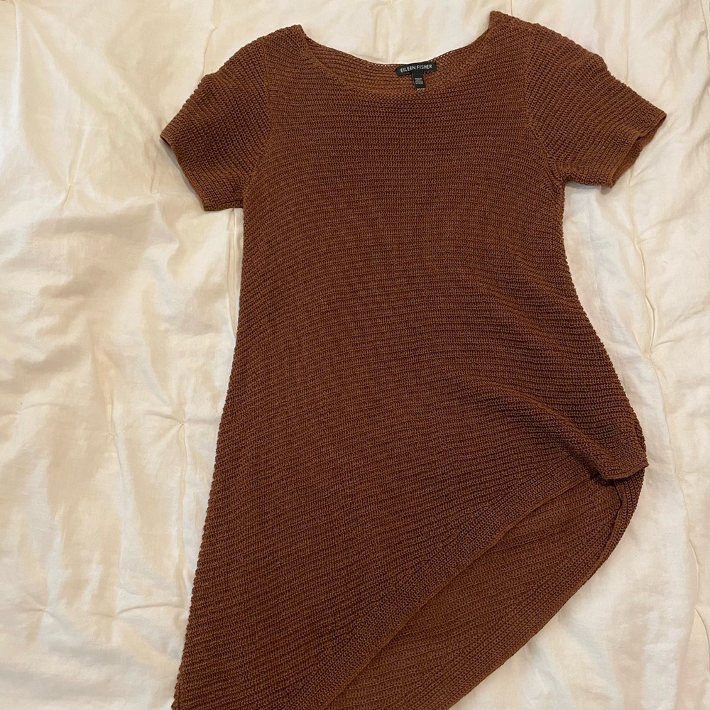 Eileen Fisher short sleeve tunic top - XS